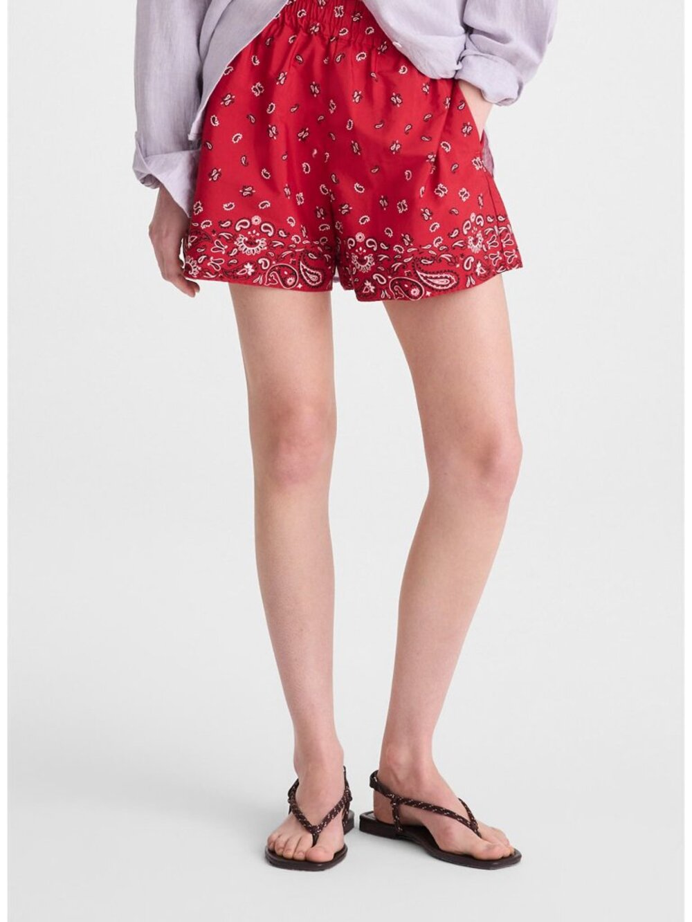 Madewell Red Bandana Shorts, Size XS